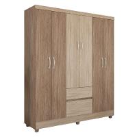 Guarda-Roupa Bartira Brusque II com 149 cm de Largura, 6 Portas e 2 Gavetas - 2