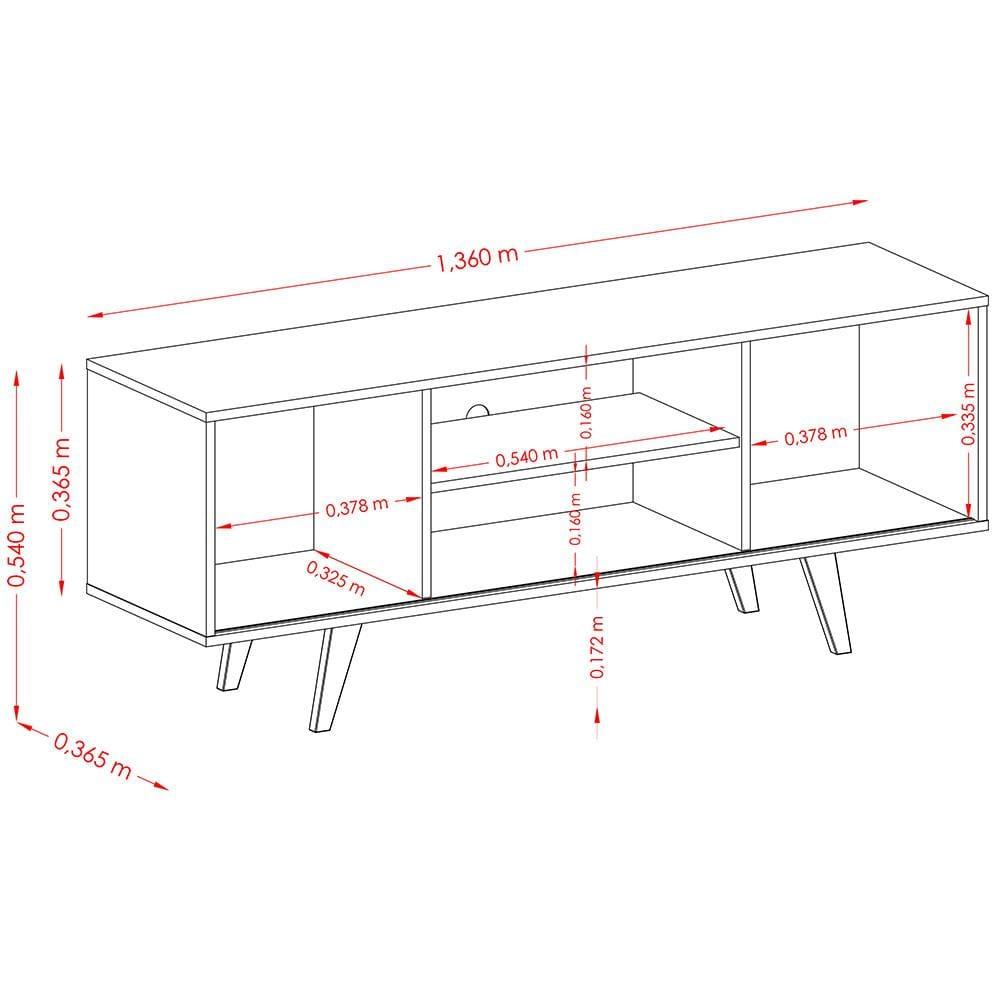 Rack Madetec Lisboa 136cm Suporta TV de 55 Polegadas - 3