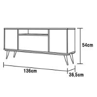 Rack Madetec Lisboa 136cm Suporta TV de 55 Polegadas