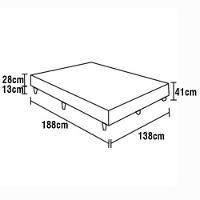 Base Box para Colchão de Casal Ortobom New Magestic 41x138x188cm - Marrom - 2