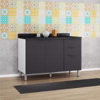 Balcão Triplo Bartira Rubi com 2 Portas, 3 Gavetas e 1 Prateleira - 120,1cm de largura - 1