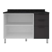 Balcão Triplo Bartira Rubi com 2 Portas, 3 Gavetas e 1 Prateleira - 120,1cm de largura - 3