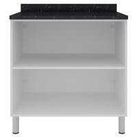 Balcão Duplo Bartira Rubi com 2 Portas e 1 Prateleira - 80,1cm de largura - 2