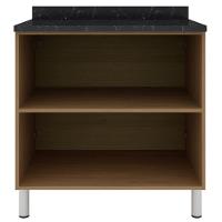 Balcão Duplo Bartira Rubi com 2 Portas e 1 Prateleira - 80,1cm de largura - 2