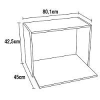 Armário para Micro-ondas Bartira Rubi com Nicho - 42,5x80,1x45cm - 3