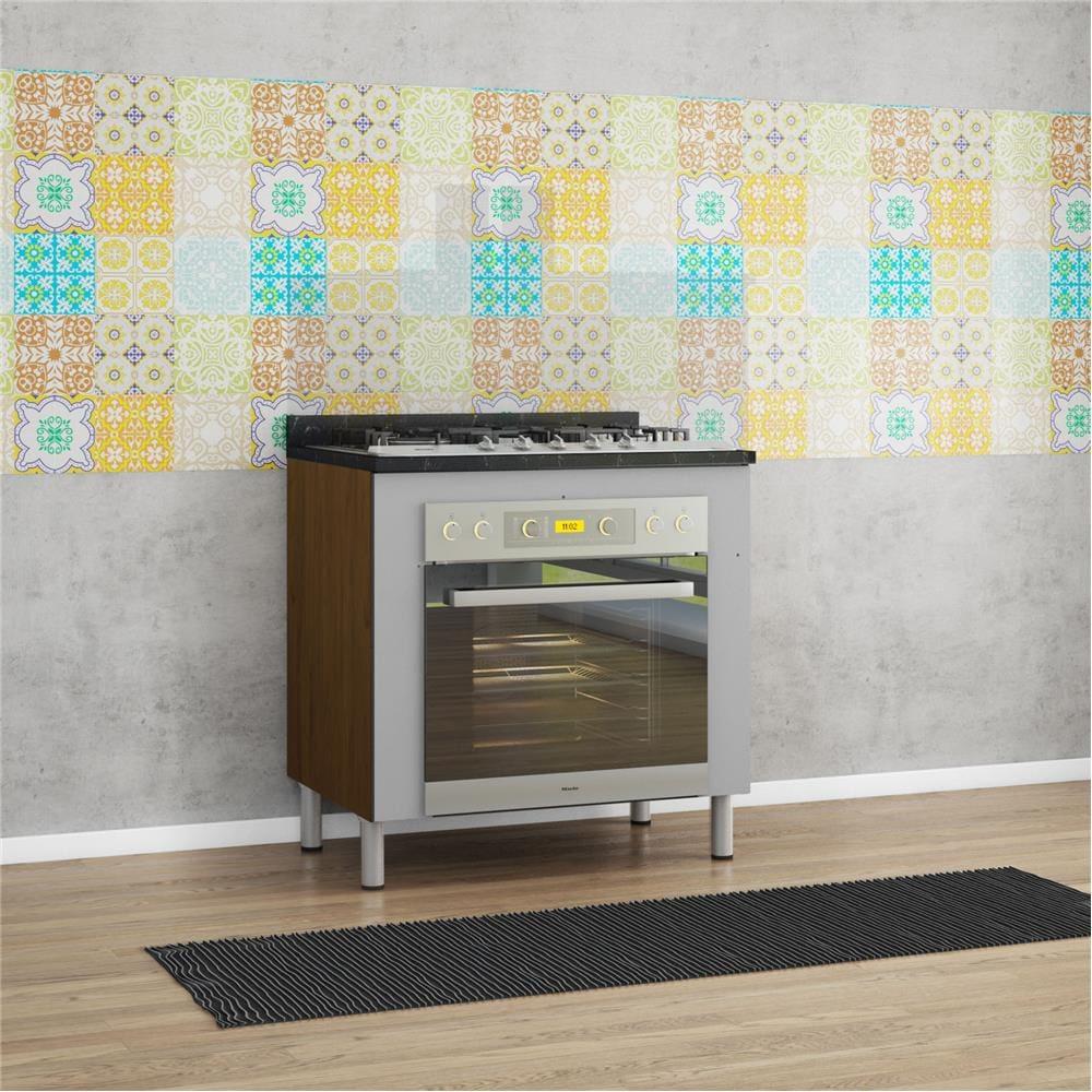 Balcão para Forno e Cooktop Bartira Rubi com 5 Bocas - 80,1cm de largura - 1