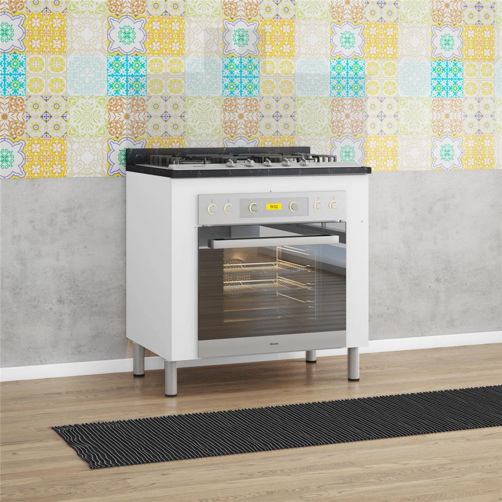 Balcão para Forno e Cooktop Bartira Rubi com 5 Bocas - 80,1cm de largura - 1