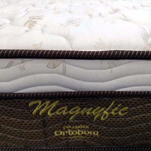 Colchão Solteiro Ortobom Magnyfic com Ortopillow e Molas Ensacadas 24 x 88 x 188 cm - Marrom/Bege - 4