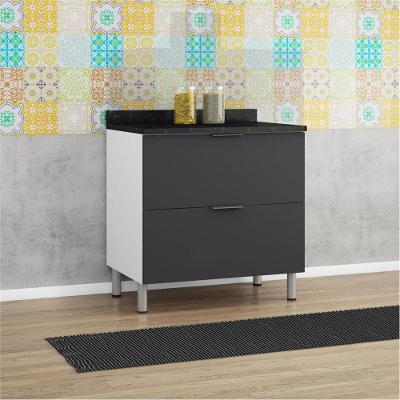 Balcão Duplo Bartira Rubi com 2 Gavetões - 80,1cm de largura