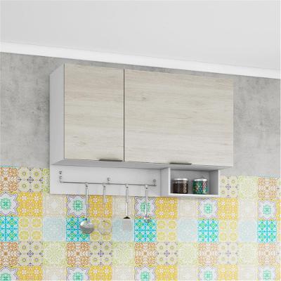 Armário Basculante Bartira Rubi com 2 Portas, 2 Prateleiras e Suporte para Utensílios