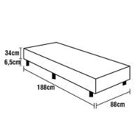 Base Box para Colchão Solteiro Itaflex Universal com Baú 40,5x88x188 cm – Branco - 3