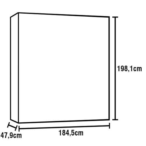 Guarda-Roupa Bartira Fortaleza II com Espelho, 2 Portas de Correr, 4 Gavetas - 184,5 cm de Largura - 6