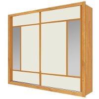 Guarda-Roupa Casal Europa Triunfo Flex com Espelho, 2 Portas de Correr e 6 Gavetas - 226cm de Largura - 3