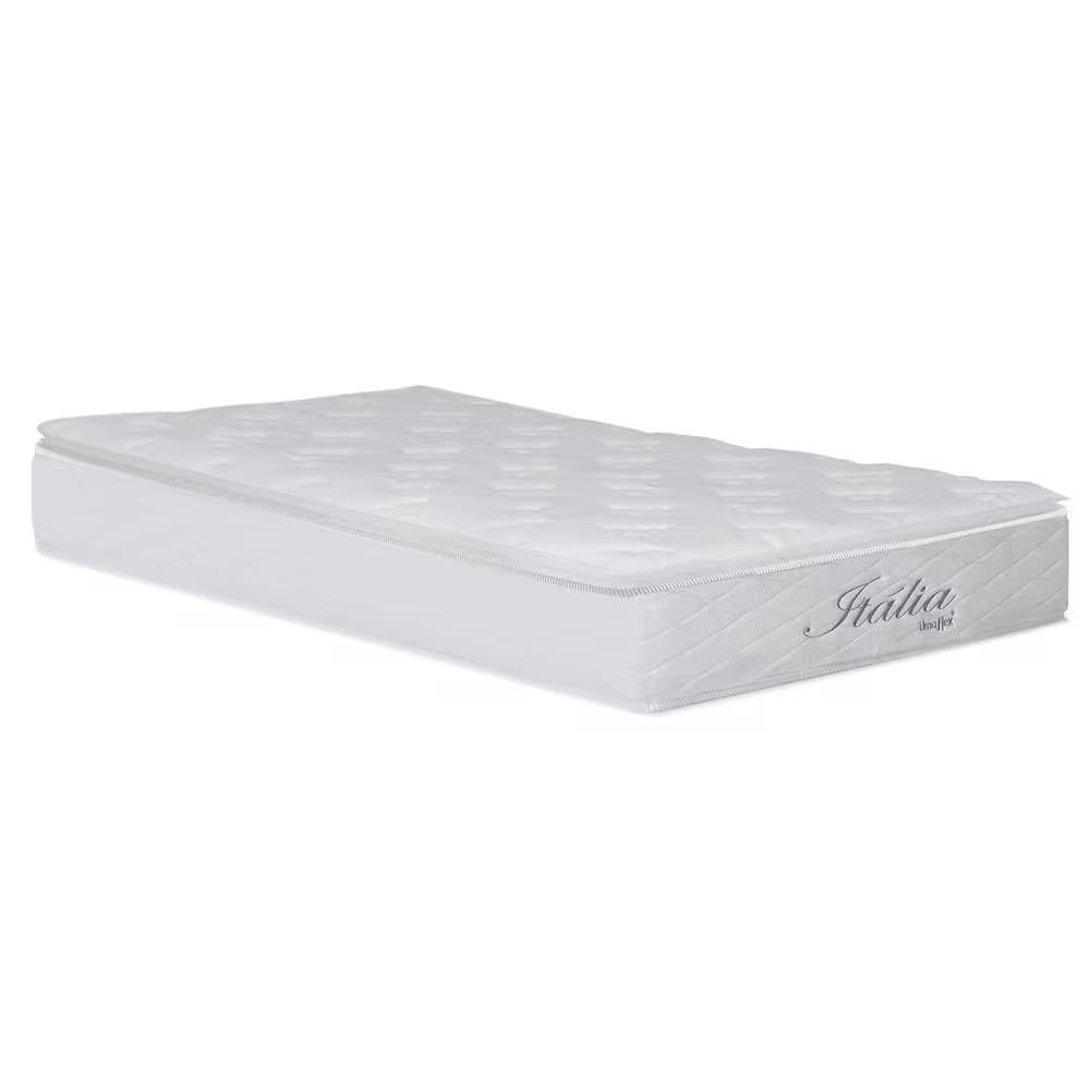 Colchão para Cama Solteiro Umaflex Itália Pillow Top e Molas Ensacadas 26x88x188 cm - Branco - 5