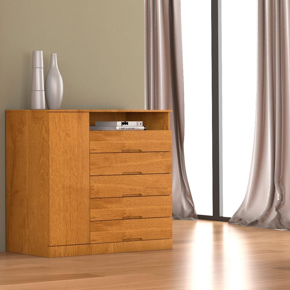 Cômoda Mademarcs Braga com 5 Gavetas e 1 Porta - 1