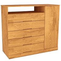 Cômoda Mademarcs Braga com 5 Gavetas e 1 Porta - 2