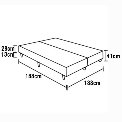Base Box para Colchão Casal Ortobom Magnyfic 28x138x188 cm – Marrom - 2