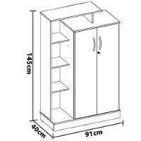 Sapateira Multiuso Demóbile Elite com 2 Portas e 6 Prateleiras - 6