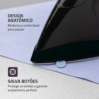 Ferro de Passar a Seco Mondial FSN-55-B Base em Alumínio Polido Preto