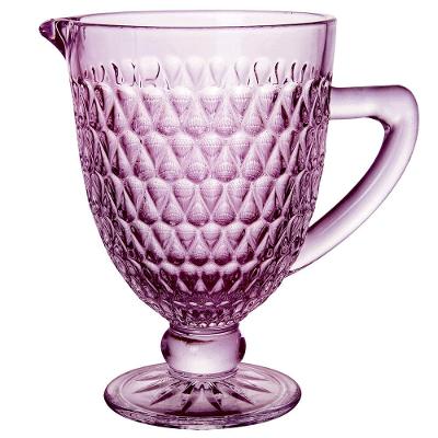 Jarra L`Hermitage Amelie em Vidro com Pé Roxa - 1L
