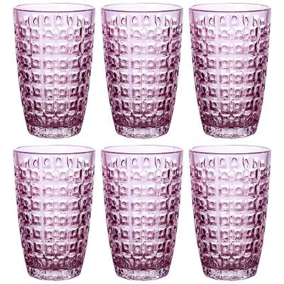 Conjunto de Copos L`Hermitage Chevalier em Vidro Roxo 355ml - 6 Peças