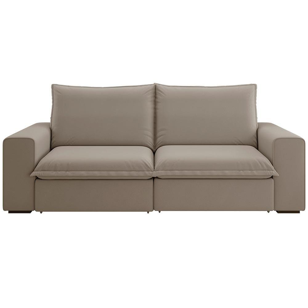 Sofá 5 Lugares Luizzi Greco Retrátil, Reclinável e Revestido em Tecido Veludo Slim 290cm Largura - 2