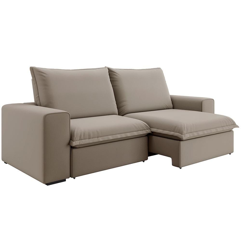 Sofá 5 Lugares Luizzi Greco Retrátil, Reclinável e Revestido em Tecido Veludo Slim 290cm Largura - 3