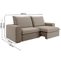 Sofá 5 Lugares Luizzi Greco Retrátil, Reclinável e Revestido em Tecido Veludo Slim 290cm Largura - 5