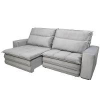 Sofá 5 Lugares Luizzi Colombo Retrátil, Reclinável e Revestido em Tecido Veludo Slim 250 cm Largura - 5