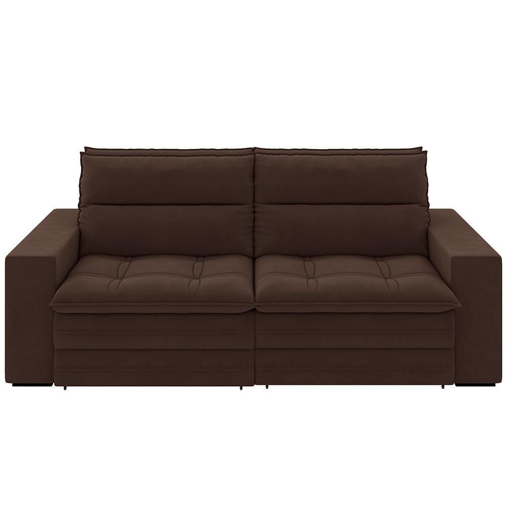 Sofá 4 Lugares Luizzi Colombo Retrátil e Reclinável, Revestido em Tecido Veludo Slim - 230cm largura - 3