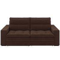 Sofá 4 Lugares Luizzi Colombo Retrátil e Reclinável, Revestido em Tecido Veludo Slim - 230cm largura - 3