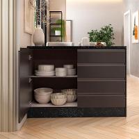 Bancada Bartira Gourmet com 1 Porta, 4 Gavetas e 1 Prateleira - 126cm de largura - 2