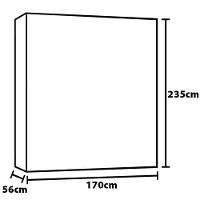 Guarda-Roupa Solteiro Móveis Europa Zurique Flex com Espelho 170cm Largura 2 Portas 4 Gavetas - 7