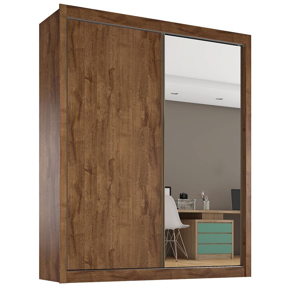 Guarda-Roupa Solteiro Móveis Europa Zurique Flex com Espelho 170cm Largura 2 Portas 4 Gavetas - 3