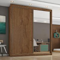 Guarda-Roupa Solteiro Móveis Europa Zurique Flex com Espelho 170cm Largura 2 Portas 4 Gavetas - 1