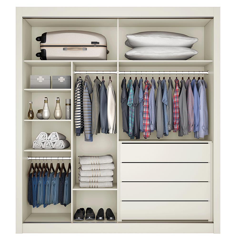 Guarda-Roupa Móveis Europa Zurique Flex com 2 Portas de Correr e 4 Gavetas - 170cm de largura - 4