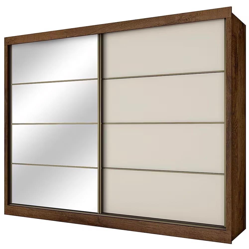 Guarda-Roupa Casal Mademarques Sevilha Flex com 228 cm Largura, 2 Portas, 6 Gavetas, 10 Prateleiras e Espelho - 4