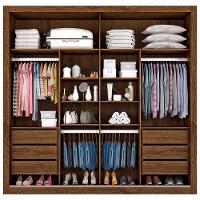 Guarda-Roupa Casal Mademarques Sevilha Flex com 228 cm Largura, 2 Portas, 6 Gavetas, 10 Prateleiras e Espelho - 5