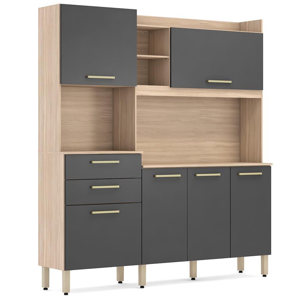 Cozinha Compacta Demóbile Savoy com 6 Portas, 2 Gavetas e 2 Prateleiras - 178cm de largura - 2