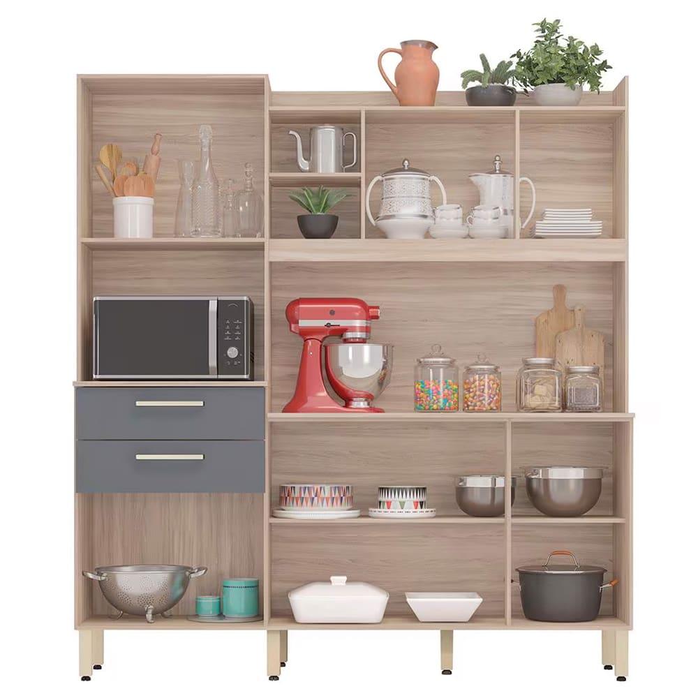 Cozinha Compacta Demóbile Savoy com 6 Portas, 2 Gavetas e 2 Prateleiras - 178cm de largura - 8