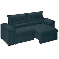 Sofá 3 Lugares Besthouse Arezzo com Assento Retrátil e Encosto Reclinável em Revestimento Suede Veludo 215 cm de Largura - 2