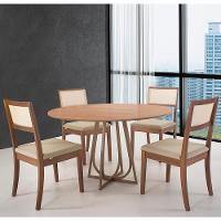 Mesa de Jantar Redonda Herval Meriti – Jequitiba/Chocolate - 2