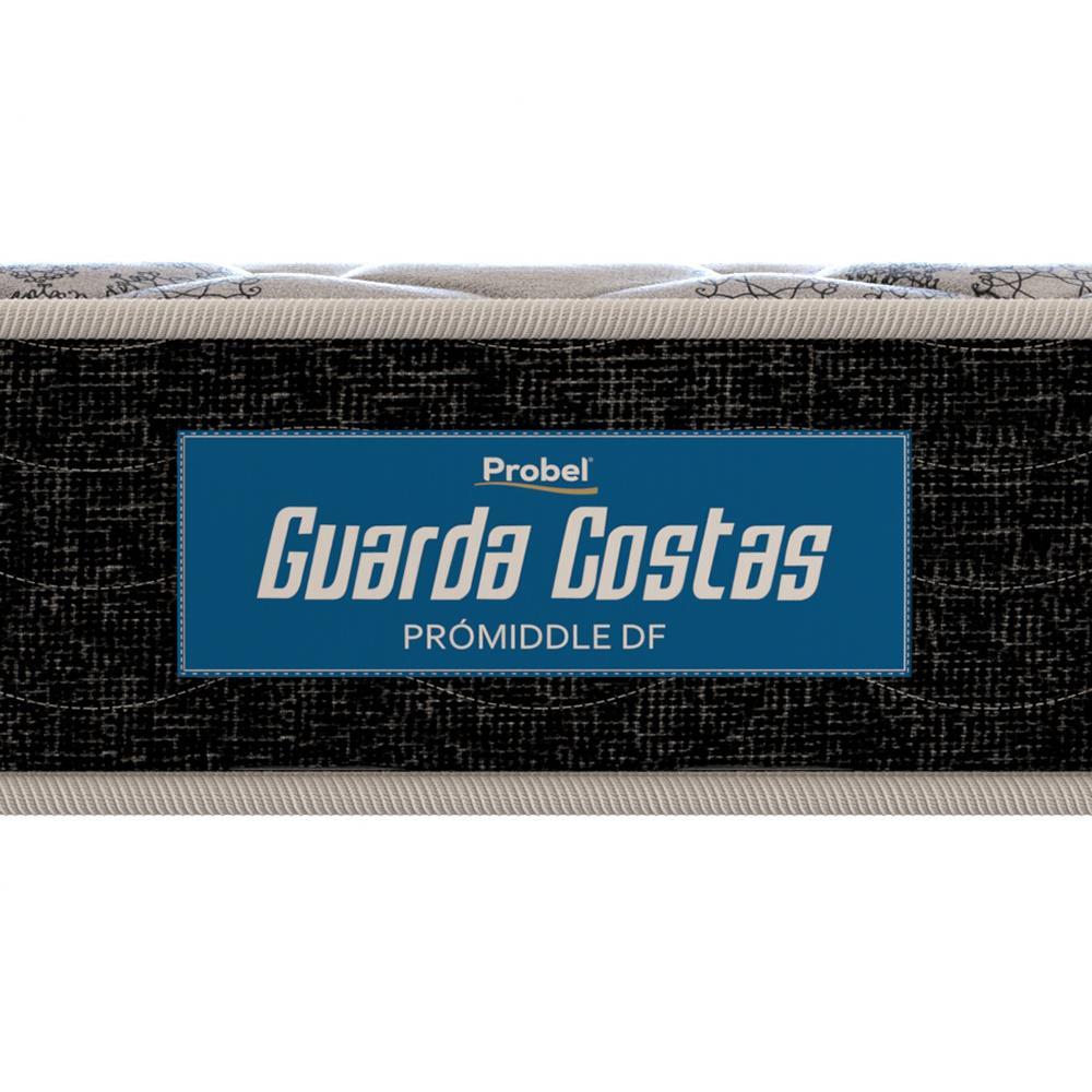 Colchão de Casal Probel Guarda Costas Promiddle Espuma D28 22x138x188cm - Branco/Preto - 4