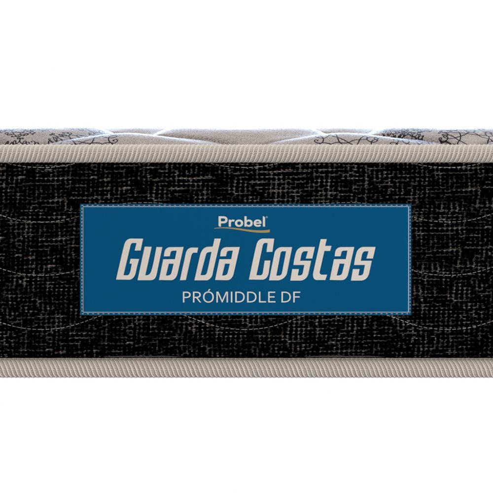 Colchão de Solteiro Probel Guarda Costas Promiddle Espuma D28 22x88x188cm - Branco/Preto - 4