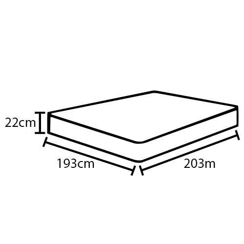 Colchão King Size Probel Guarda Costas Promiddle Espuma D28 22x193x203cm - Branco/Preto - 6