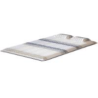Colchonete de Casal Probel Guarda Costas Espuma D20 com Travesseiro 5x138x188cm - Branco/Azul - 1