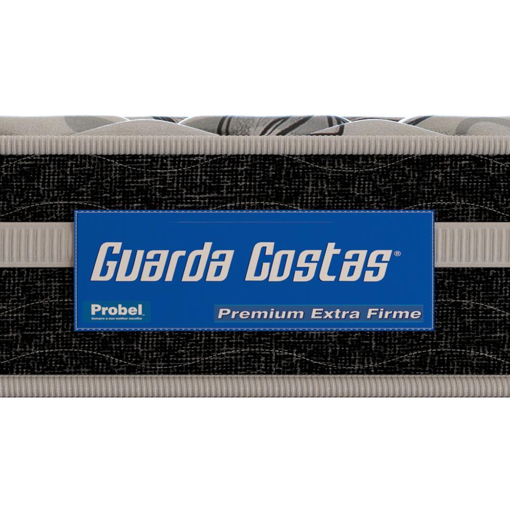 Colchão Queen Size Probel Guarda Costas Premium Extra Firme Espuma D20, 28 e 33 22x158x198cm - Branco/Preto - 4
