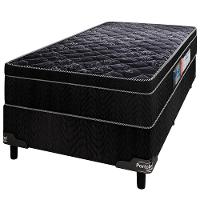 Cama Box de Solteiro Portobel + Colchão de Solteiro Portobel Diplomata Orthopedic com Espuma D-45 65x88x188 cm - Preto - 2