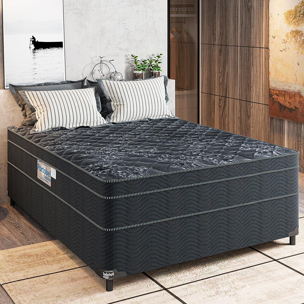 Cama Box de Casal Portobel Diplomata Orthopedic com Espuma D-33 65x138x188cm - Preto - 3