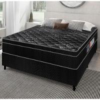 Cama Box de Casal Portobel Diplomata Orthopedic com Espuma D-33 65x138x188cm - Preto - 1